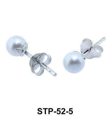 Stud Earring Pearl 5mm STP-52-5